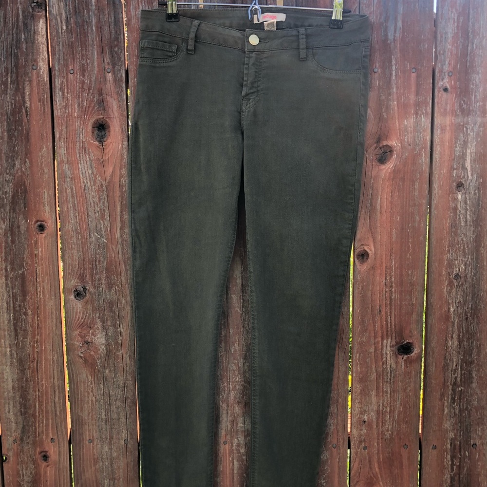 Refuge Army Green Skinny Jeans